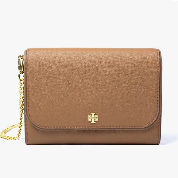 NWT Tory Burch Emerson Chain Wallet Crossbody Purse - Tiger’s Eye - Picture 1 of 5